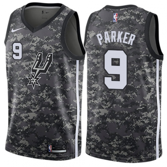 Youth Nike San Antonio Spurs 9 Tony Parker Swingman Camo NBA Jersey - City Edition