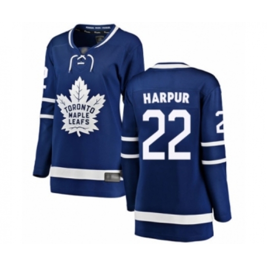 Women's Toronto Maple Leafs 22 Ben Harpur Authentic Royal Blue Home Fanatics Branded Breakaway Hockey Jersey