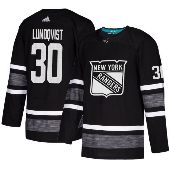 Men's Adidas New York Rangers 30 Henrik Lundqvist Black 2019 All-Star Game Parley Authentic Stitched NHL Jersey