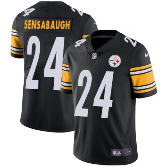 Men's Nike Pittsburgh Steelers 24 Coty Sensabaugh Black Team Color Vapor Untouchable Limited Player NFL Jersey