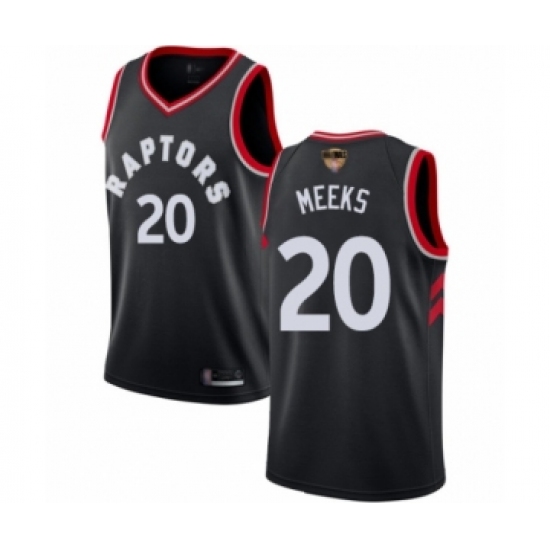 Women's Toronto Raptors 20 Jodie Meeks Swingman Black 2019 Basketball Finals Bound Jersey Statement Edition