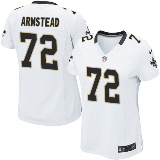 Women's Nike New Orleans Saints 72 Terron Armstead Game White NFL Jersey