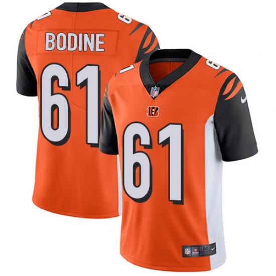 Youth Nike Cincinnati Bengals 61 Russell Bodine Vapor Untouchable Limited Orange Alternate NFL Jersey