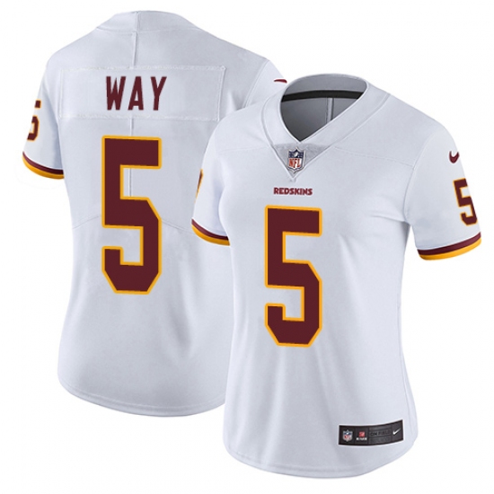 Women's Nike Washington Redskins 5 Tress Way Elite White NFL Jersey