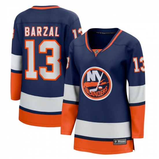 Women's New York Islanders 13 Mathew Barzal Fanatics Branded Orange 2020-21 Special Edition Breakaway Player Jersey