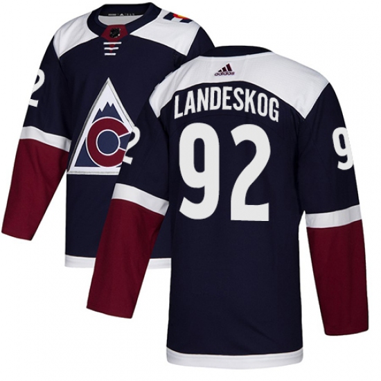 Youth Adidas Colorado Avalanche 92 Gabriel Landeskog Authentic Navy Blue Alternate NHL Jersey