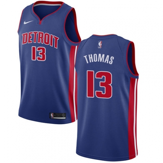 Youth Nike Detroit Pistons 13 Khyri Thomas Swingman Royal Blue NBA Jersey - Icon Edition