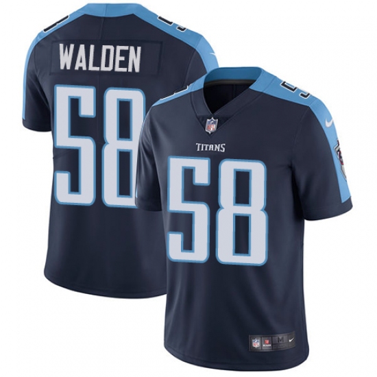 Men's Nike Tennessee Titans 58 Erik Walden Navy Blue Alternate Vapor Untouchable Limited Player NFL Jersey