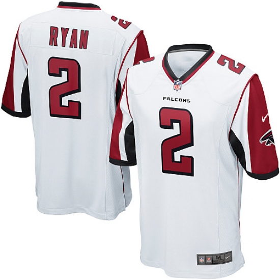 Men's Nike Atlanta Falcons 2 Matt Ryan Game White NFL Jersey