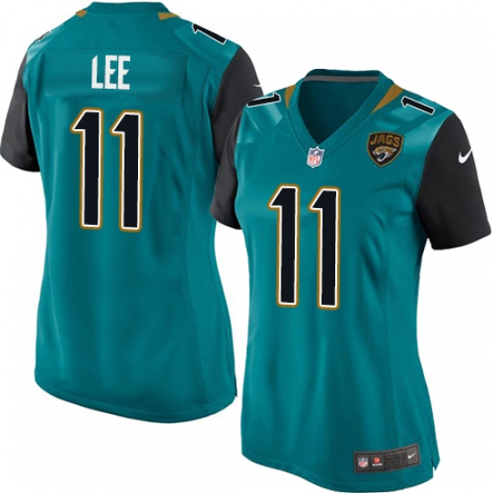 Women's Nike Jacksonville Jaguars 11 Marqise Lee Game Teal Green Team Color NFL Jersey