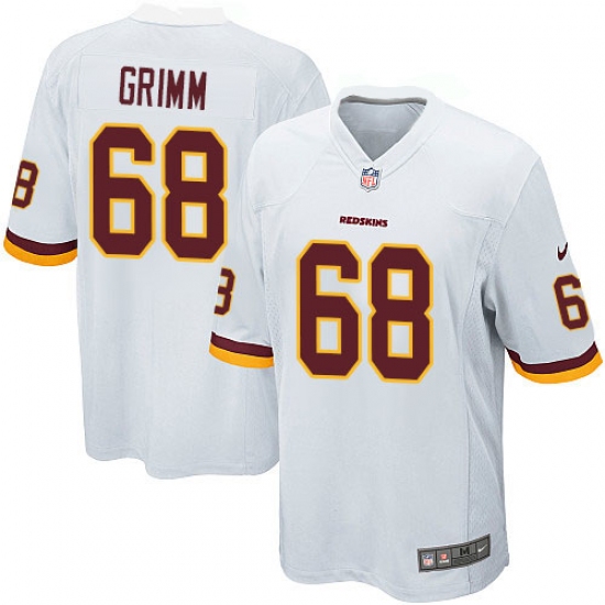 Men's Nike Washington Redskins 68 Russ Grimm Game White NFL Jersey