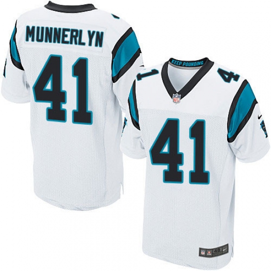 Men's Nike Carolina Panthers 41 Captain Munnerlyn Elite White NFL Jersey