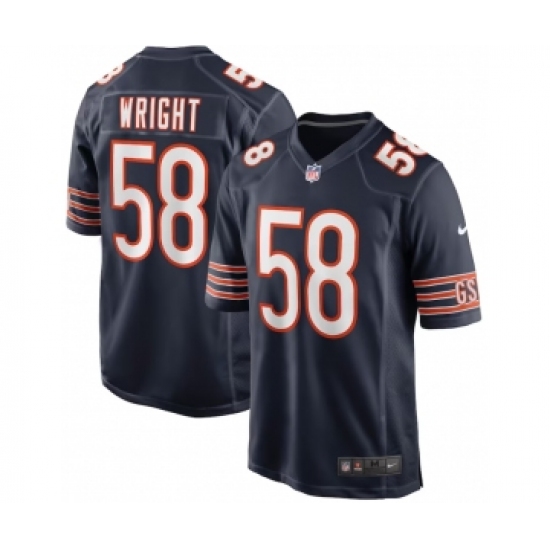 Men's Chicago Bears 58 Darnell Wright Nike Navy 2023 NFL Draft First Round Pick Jersey