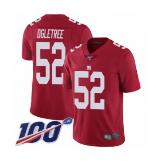 Men's New York Giants 52 Alec Ogletree Red Limited Red Inverted Legend 100th Season Football Jersey