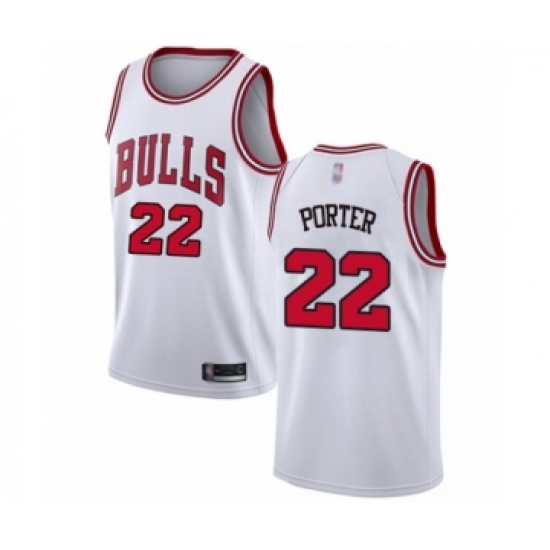 Youth Chicago Bulls 22 Otto Porter Swingman White Basketball Jersey - Association Edition