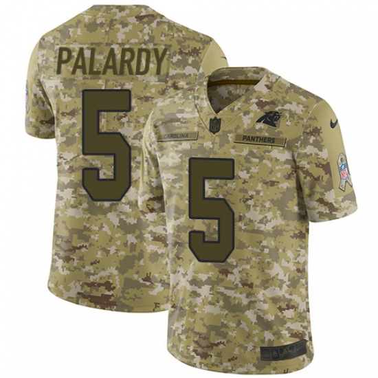 Youth Nike Carolina Panthers 5 Michael Palardy Limited Camo 2018 Salute to Service NFL Jersey