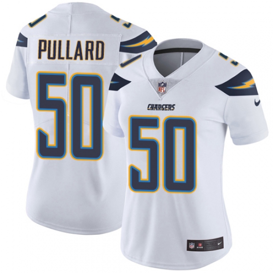 Women's Nike Los Angeles Chargers 50 Hayes Pullard White Vapor Untouchable Limited Player NFL Jersey