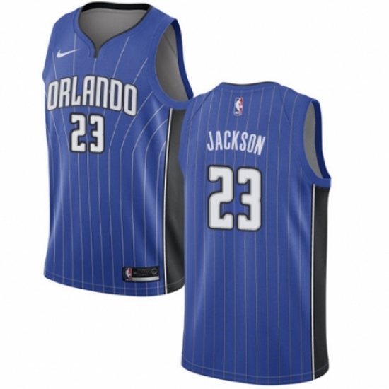 Men's Nike Orlando Magic 23 Justin Jackson Swingman Royal Blue NBA Jersey - Icon Edition