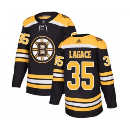 Youth Boston Bruins 35 Maxime Lagace Authentic Black Home Hockey Jersey