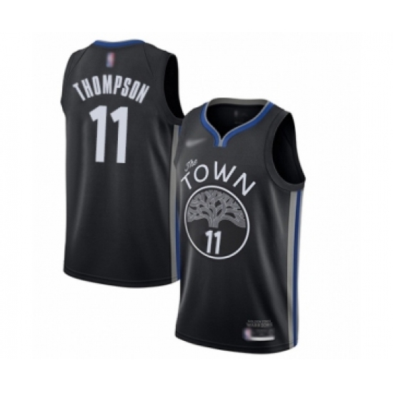 Women's Golden State Warriors 11 Klay Thompson Swingman Black Basketball Jersey - 2019 20 City Edition