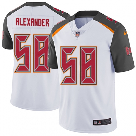 Youth Nike Tampa Bay Buccaneers 58 Kwon Alexander White Vapor Untouchable Limited Player NFL Jersey