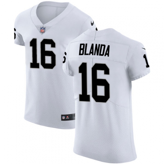 Men's Nike Oakland Raiders 16 George Blanda White Vapor Untouchable Elite Player NFL Jersey
