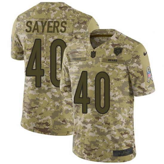 Men's Nike Chicago Bears 40 Gale Sayers Limited Camo 2018 Salute to Service NFL Jersey