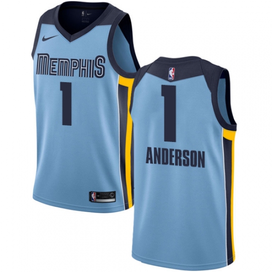 Youth Nike Memphis Grizzlies 1 Kyle Anderson Swingman Light Blue NBA Jersey Statement Edition