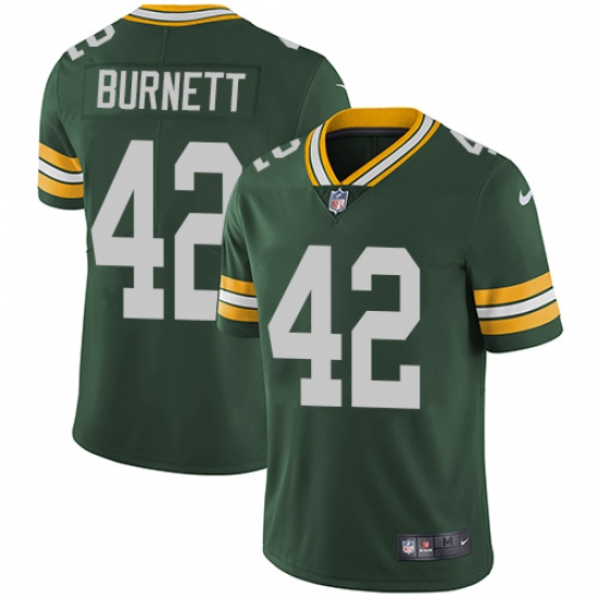 Youth Nike Green Bay Packers 42 Morgan Burnett Elite Green Team Color NFL Jersey