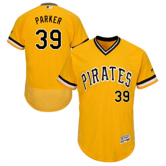 Men's Majestic Pittsburgh Pirates 39 Dave Parker Gold Alternate Flex Base Authentic Collection MLB Jersey