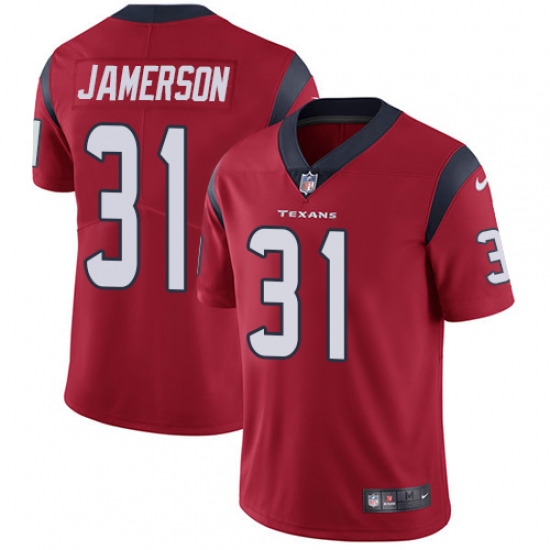 Men's Nike Houston Texans 31 Natrell Jamerson Red Alternate Vapor Untouchable Limited Player NFL Jersey