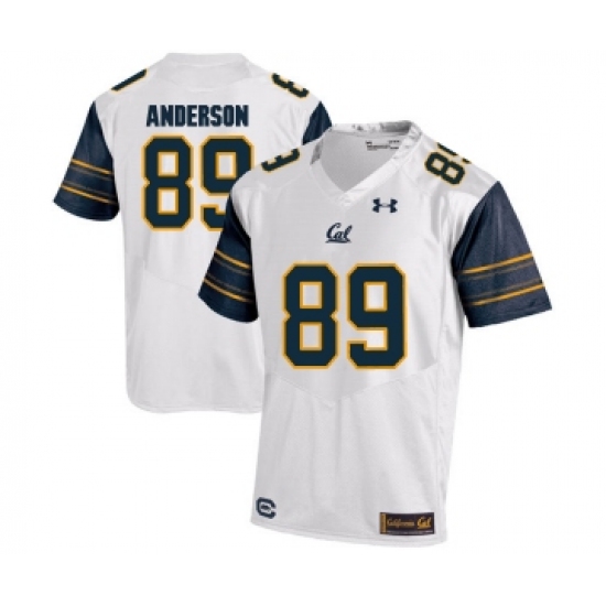 California Golden Bears 89 Stephen Anderson White College Football Jersey