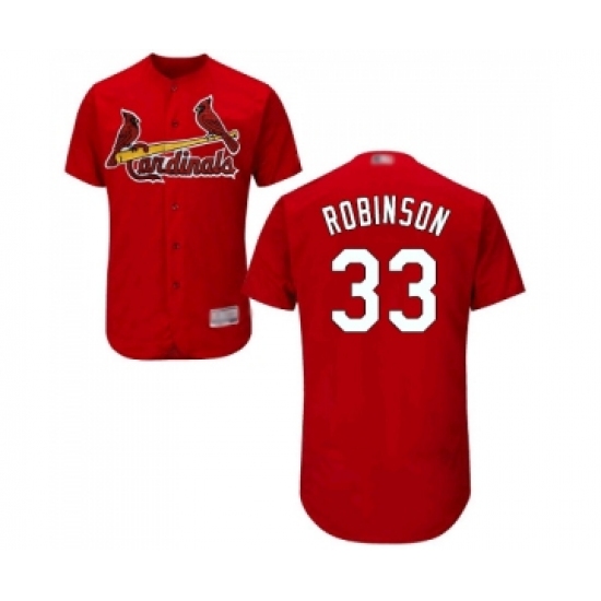 Men's St. Louis Cardinals 33 Drew Robinson Red Alternate Flex Base Authentic Collection Baseball Jersey