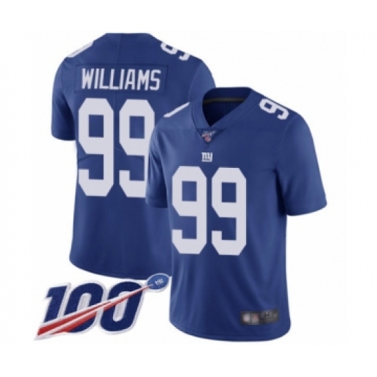 Youth New York Giants 99 Leonard Williams Royal Blue Team Color Vapor Untouchable Limited Player 100th Season Football Jersey