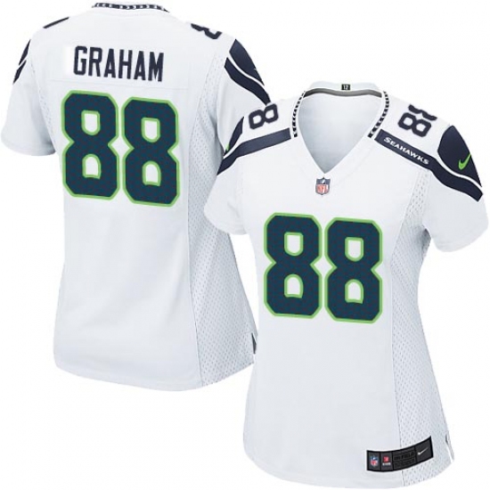 Women's Nike Seattle Seahawks 88 Jimmy Graham Game White NFL Jersey