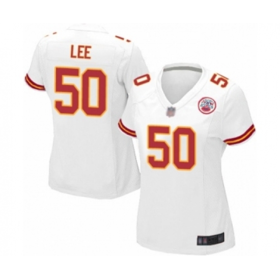 Women's Kansas City Chiefs 50 Darron Lee Game White Football Jersey