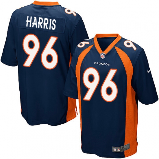 Men's Nike Denver Broncos 96 Shelby Harris Game Navy Blue Alternate NFL Jersey