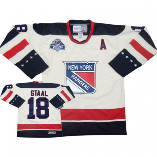 Men's Reebok New York Rangers 18 Marc Staal Authentic White 2012 Winter Classic NHL Jersey