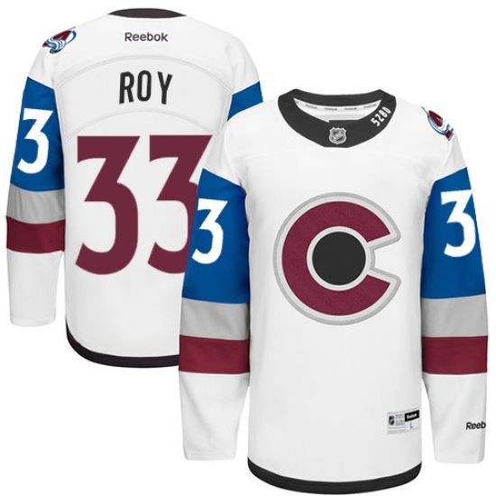 Youth Reebok Colorado Avalanche 33 Patrick Roy Authentic White 2016 Stadium Series NHL Jersey