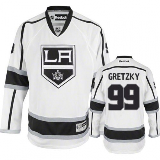 Men's Reebok Los Angeles Kings 99 Wayne Gretzky Authentic White Away NHL Jersey