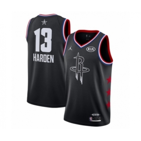 Women's Jordan Houston Rockets 13 James Harden Swingman Black 2019 All-Star Game Basketball Jersey