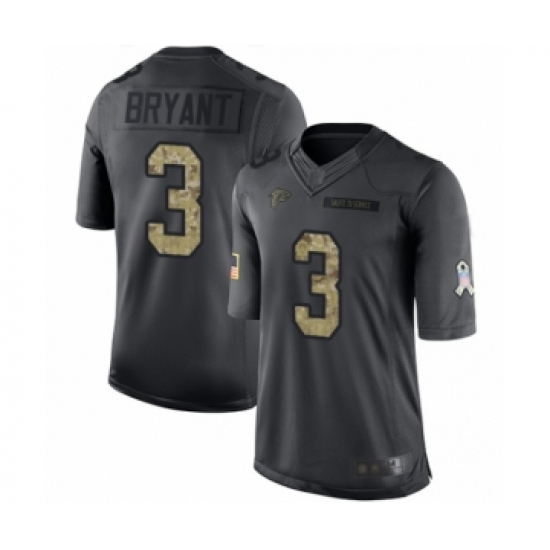 Youth Atlanta Falcons 3 Matt Bryant Limited Black 2016 Salute to Service Football Jersey