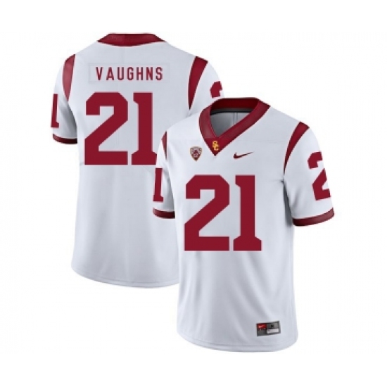 USC Trojans 21 Tyler Vaughns II White College Football Jersey