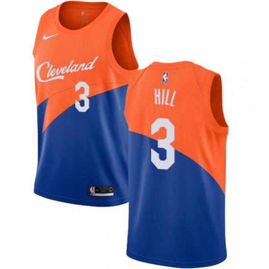 Women's Nike Cleveland Cavaliers 3 George Hill Swingman Blue NBA Jersey - City Edition