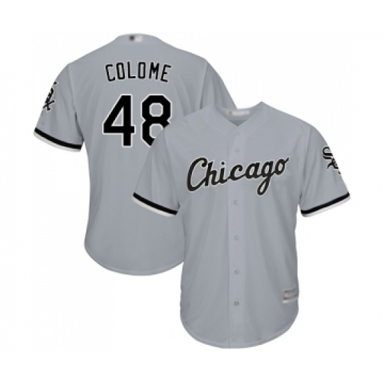 Youth Chicago White Sox 48 Alex Colome Replica Grey Road Cool Base Baseball Jersey