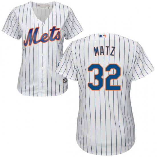 Women's Majestic New York Mets 32 Steven Matz Authentic White Home Cool Base MLB Jersey