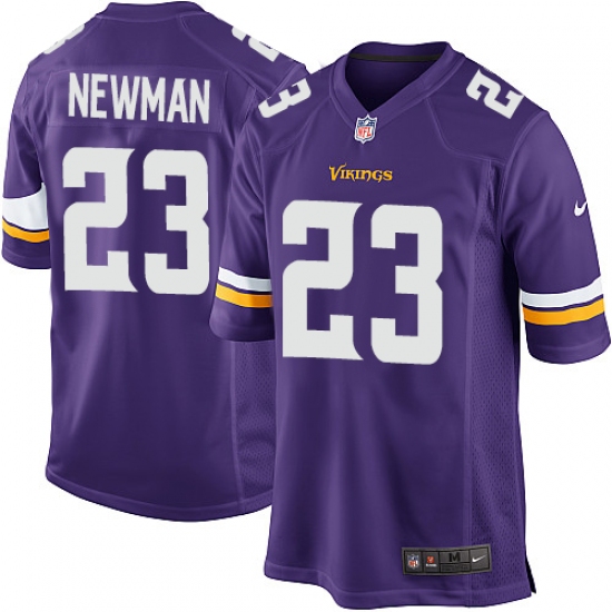 Men's Nike Minnesota Vikings 23 Terence Newman Game Purple Team Color NFL Jersey