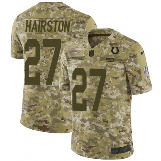 Men's Nike Indianapolis Colts 27 Nate Hairston Limited Camo 2018 Salute to Service NFL Jersey