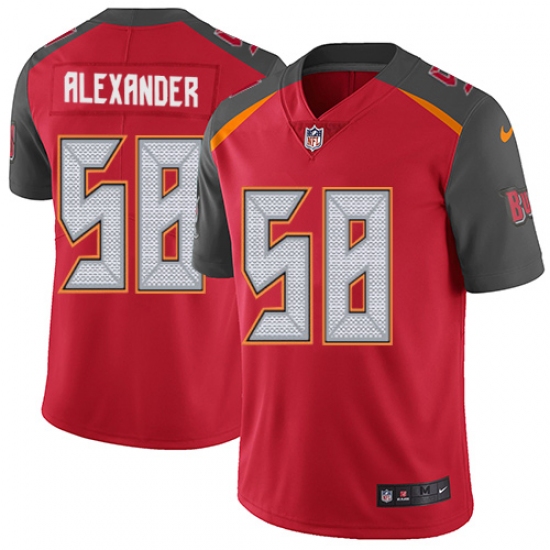 Youth Nike Tampa Bay Buccaneers 58 Kwon Alexander Elite Red Team Color NFL Jersey