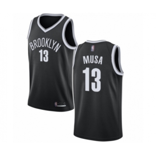 Youth Brooklyn Nets 13 Dzanan Musa Swingman Black Basketball Jersey - Icon Edition